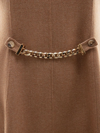 Shop Jw Anderson Chain Detail Asymmetric Dress In Neutrals