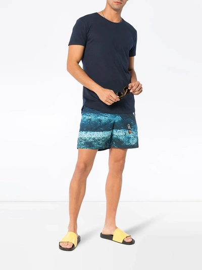 Shop Orlebar Brown Deep Sea Swim Shorts In Blue