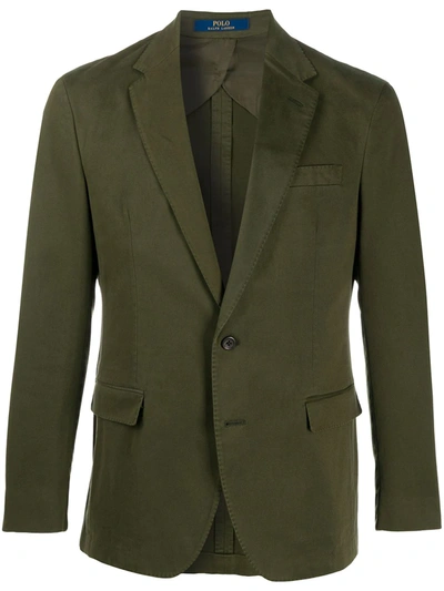 Shop Polo Ralph Lauren Cotton Blazer Jacket In Green