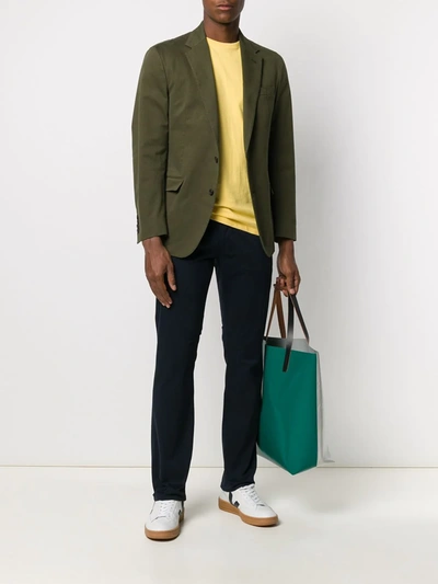 Shop Polo Ralph Lauren Cotton Blazer Jacket In Green