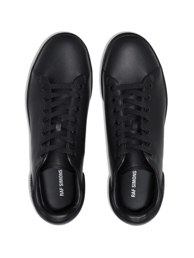 Shop Raf Simons Orion Low-top Leather Sneakers In Black