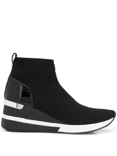 Shop Michael Michael Kors Skyler High-top Sneakers In Black