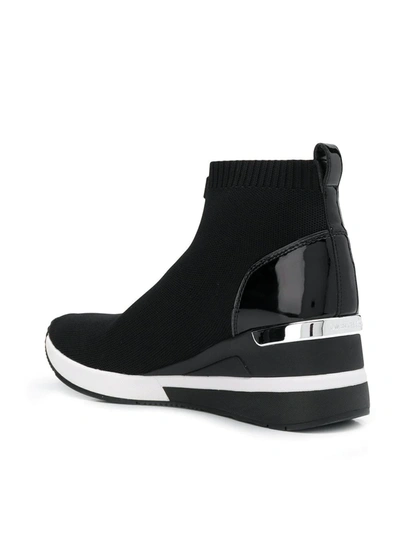 Shop Michael Michael Kors Skyler High-top Sneakers In Black
