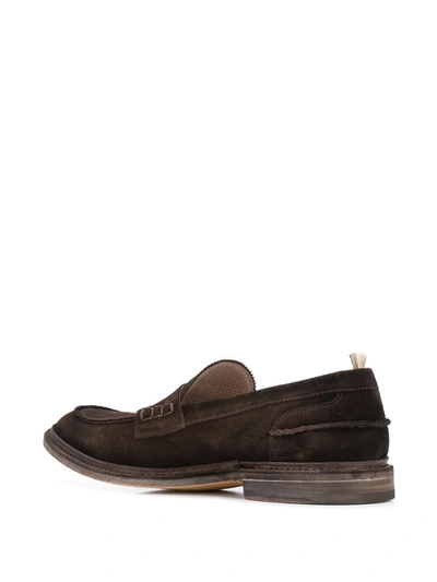 Shop Officine Creative Aero Softy Ebano Loafers In Brown