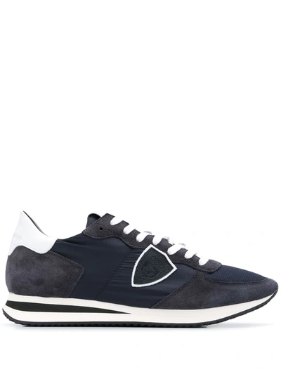 Shop Philippe Model Paris Trpx Basic Sneakers In Blue