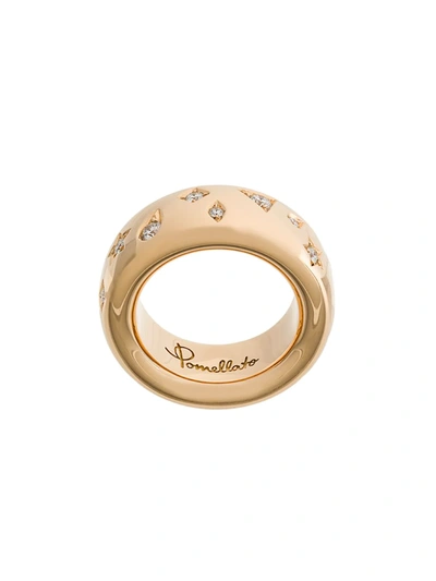Shop Pomellato 18kt Rose Gold Iconica Diamond Band Ring In Metallic