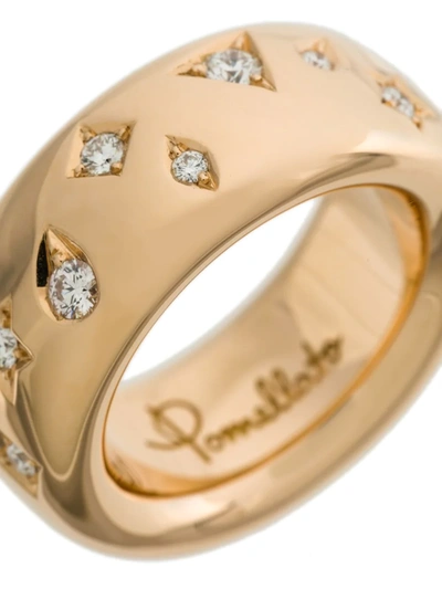 Shop Pomellato 18kt Rose Gold Iconica Diamond Band Ring In Metallic