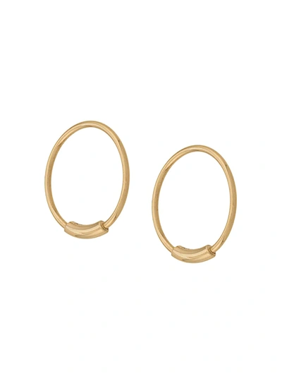 Shop Maria Black Basic S Hoop Earrings In Gold