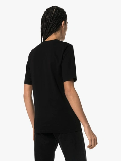 Shop Kirin Flocked Cotton T-shirt In Black