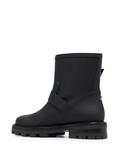 Shop Jimmy Choo Youth Buckled Ankle Boots In Schwarz
