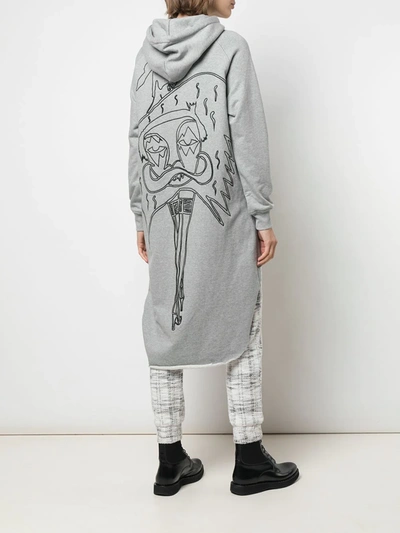 Haculla Pardon Extended Hoodie In Grey
