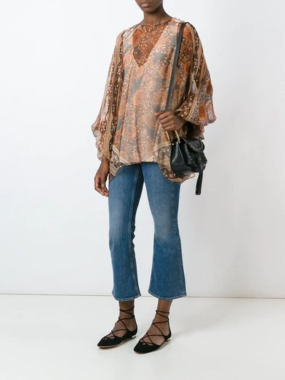 Shop Chloé Scarf Print Blouse In Yellow