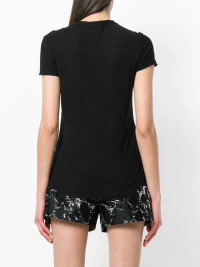 Shop James Perse Sheer Slub Crew Neck Tee In Black