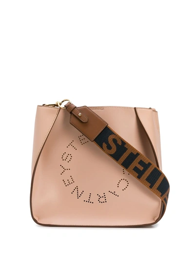 Shop Stella Mccartney Stella Logo Shoulder Bag In Neutrals