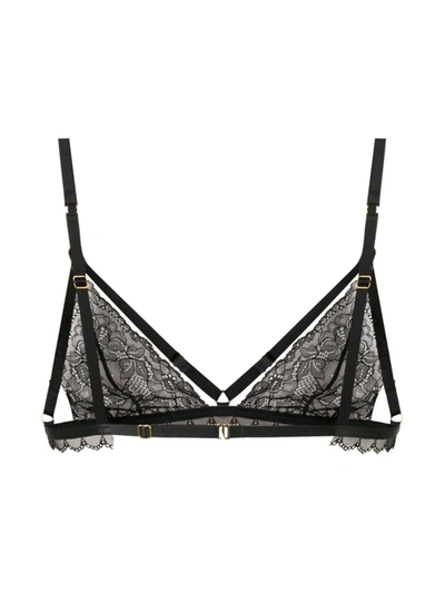 Shop Maison Close Le Petit Secret Triangle Bra In Black