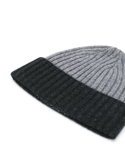 Shop N•peal Ribbed Knit Beanie In Grey