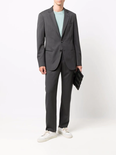 Giorgio Armani Slim-fit Wool Two-piece Suit In Grey