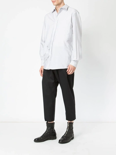 Moohong Double Collar Shirt In Grey