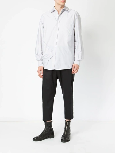 Moohong Double Collar Shirt In Grey