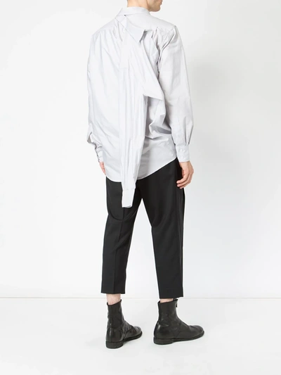 Moohong Double Collar Shirt In Grey