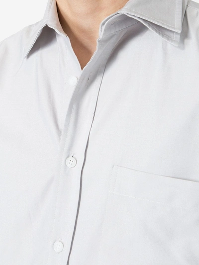 Shop Moohong Double Collar Shirt In Grey