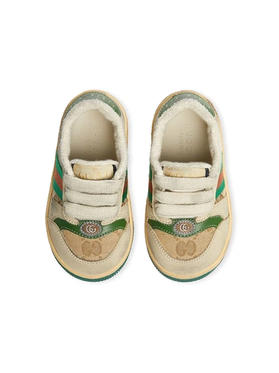 Shop Gucci Screener Low-top Sneakers In Neutrals