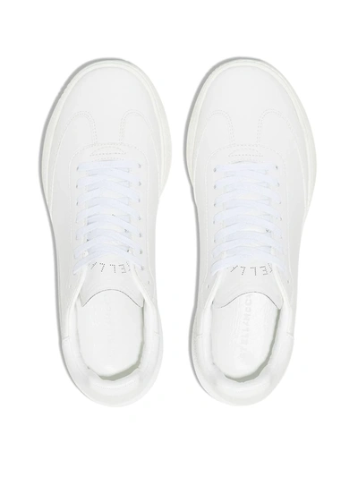 Stella Mccartney Loop Logo-embossed Vegetarian Leather Sneakers In White