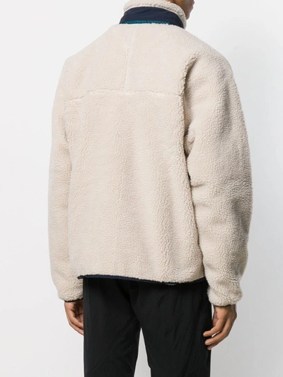 Shop Patagonia Zip-up Shearling Jacket In Neutrals