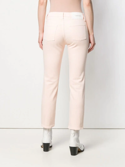 Shop Calvin Klein Cropped Slim-fit Jeans In Pink