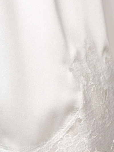 Shop Dolce & Gabbana Lace-detail Satin Shorts In White