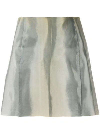 Pre-owned Giorgio Armani Fitted Mini Skirt In Grey