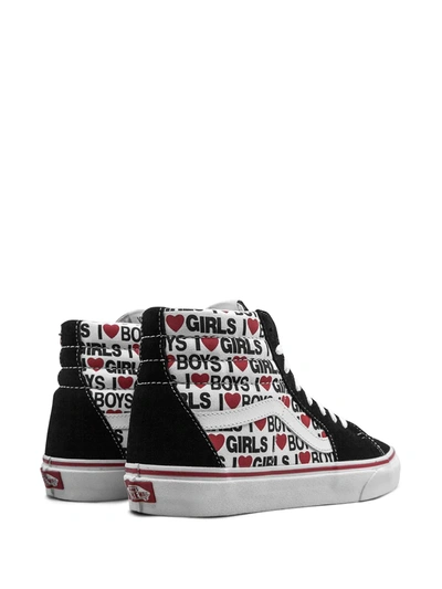 Shop Vans Sk8-hi "i Heart" Sneakers In Black
