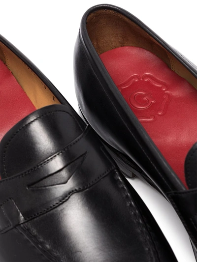 Grenson Black Lloyd Leather Loafers In Black