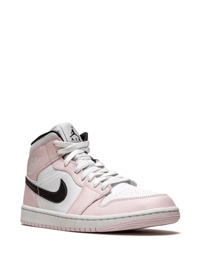 Shop Jordan Air  1 Mid Sneakers In Weiss