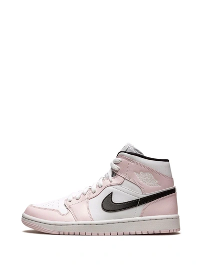 Shop Jordan Air  1 Mid Sneakers In Weiss