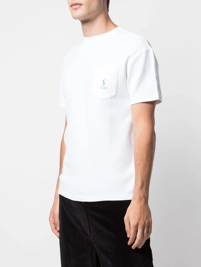 Shop Palace X Polo Ralph Lauren Logo Embroidered T-shirt In White