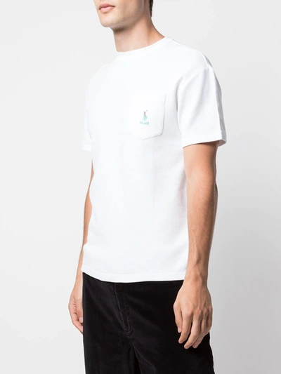 Palace X Polo Ralph Lauren Logo Embroidered T-shirt In White