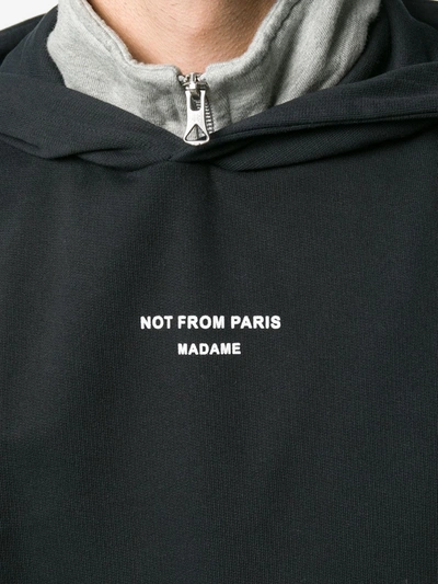 Shop Drôle De Monsieur Slogan Print Hoodie In Black