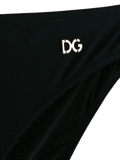 Shop Dolce & Gabbana Logo-tag Bikini Bottoms In Black