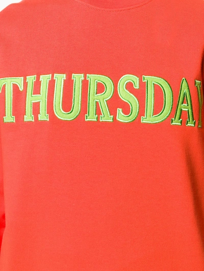 Shop Alberta Ferretti Thursday Jersey Sweatshirt In Orange