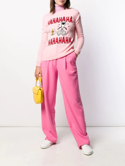 Shop Chinti & Parker Snoopy Intarsia Jumper In Pink