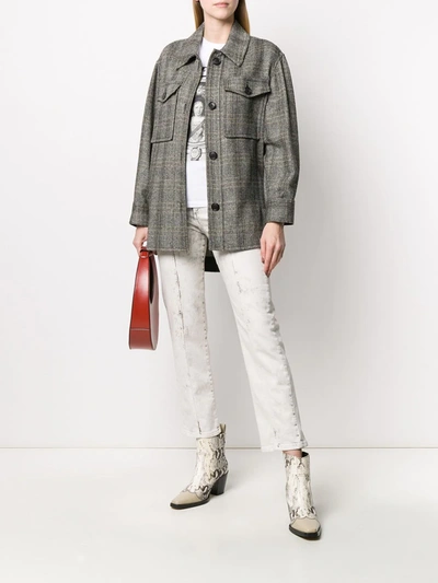 Shop Isabel Marant Étoile Garvey Herringbone Jacket In Neutrals