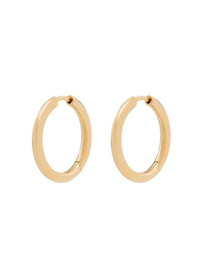 Shop Tom Wood 9kt Yellow Gold Small Classic Hoop Earrings