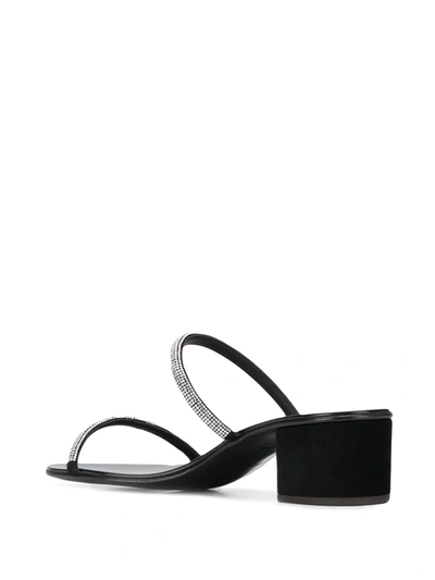 Shop Giuseppe Zanotti Croisette Crystal 50 Sandals In Black