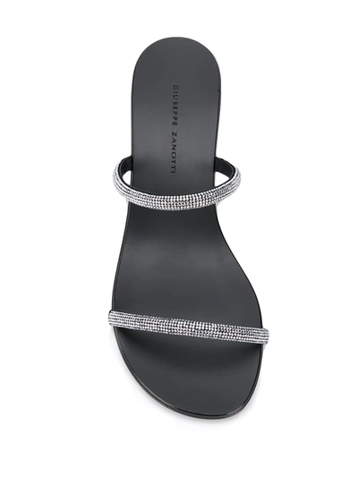 Shop Giuseppe Zanotti Croisette Crystal 50 Sandals In Black