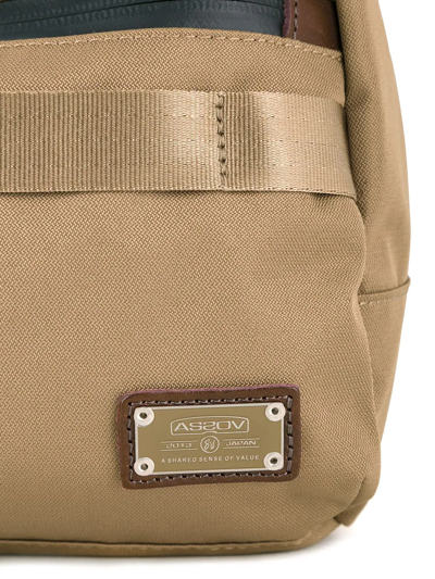 As2ov Large Cordura Dobby 2way Shoulder Bag In Brown