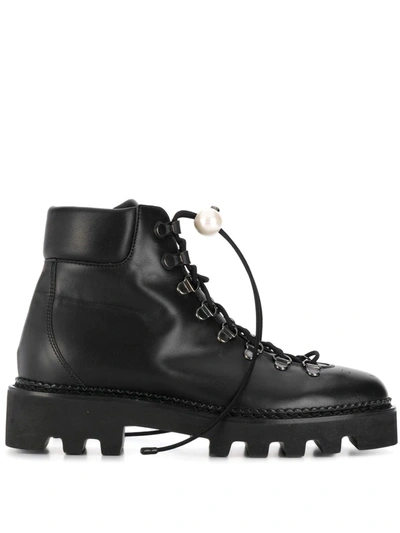 Shop Nicholas Kirkwood Delfi Hiking Boots 15mm In Black