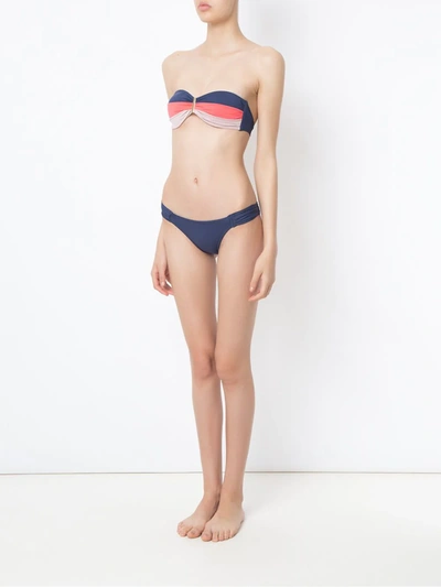 Shop Brigitte Bandeau Bikini Set In Blue