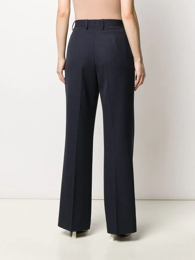 Shop Etro Wide-leg Tailored Trousers In Blue