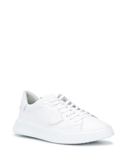 Philippe Model Temple Veau Leather Sneakers In White